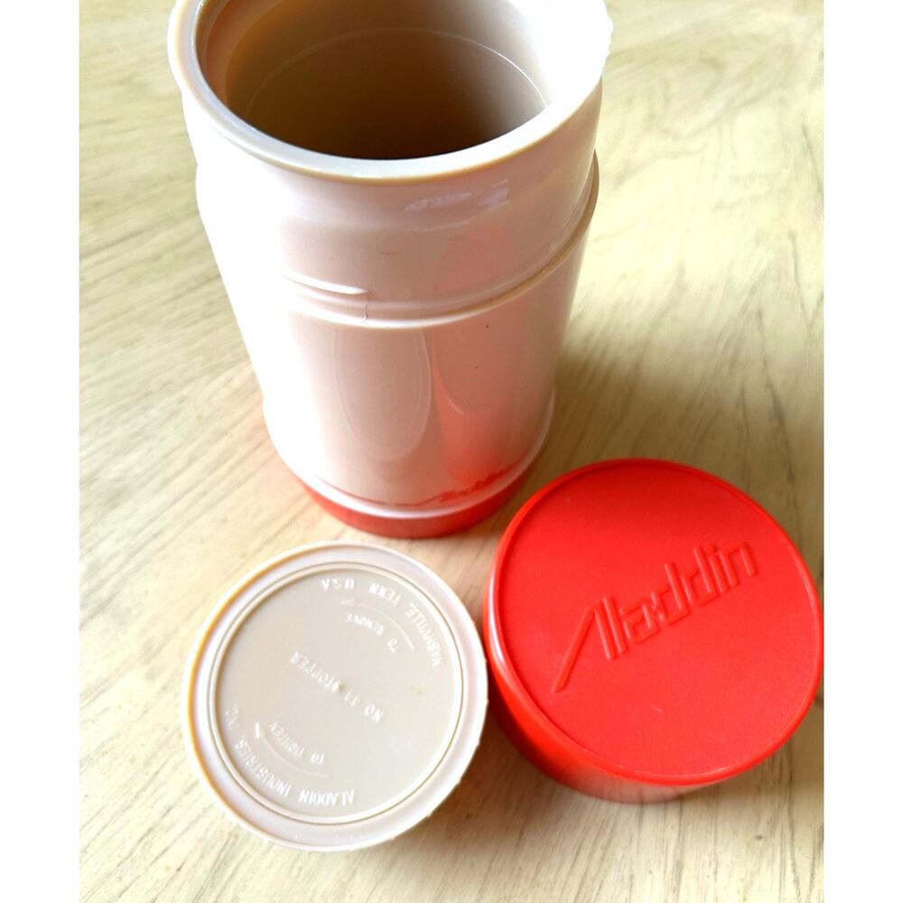 vtg Thermos camping survival Bottle Wide Mouth USA Red utility soup coffee Work